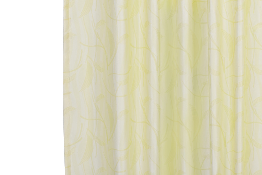 Antibacterial Cubicle Curtains Fire Retardant Thermal Insulated, Room Darkening Leaf Design, Double Sided Printed, Pencil Pleat (1 Panel)