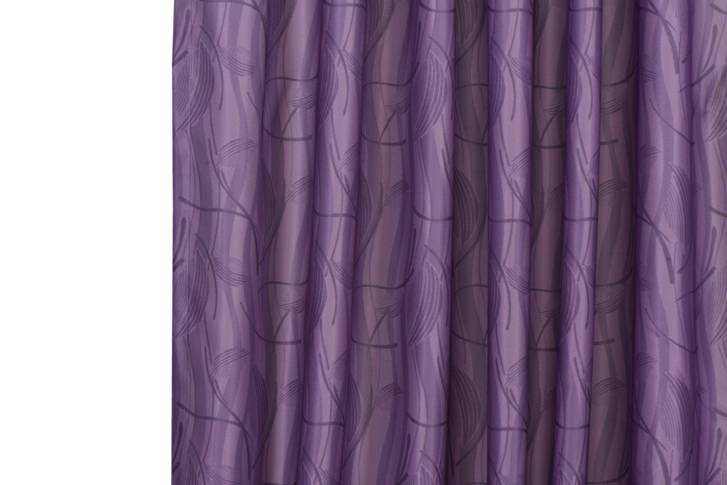 Antibacterial Cubicle Curtains Fire Retardant Thermal Insulated, Room Darkening Leaf Design, Double Sided Printed, Pencil Pleat (1 Panel)