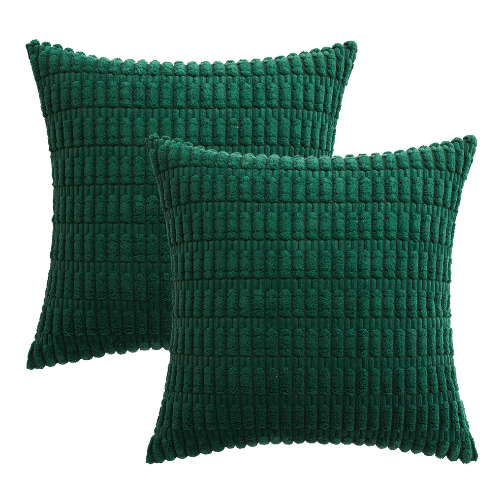 Set of 2 Cushions with New Corduroy Design Covers Included - 45x45cm