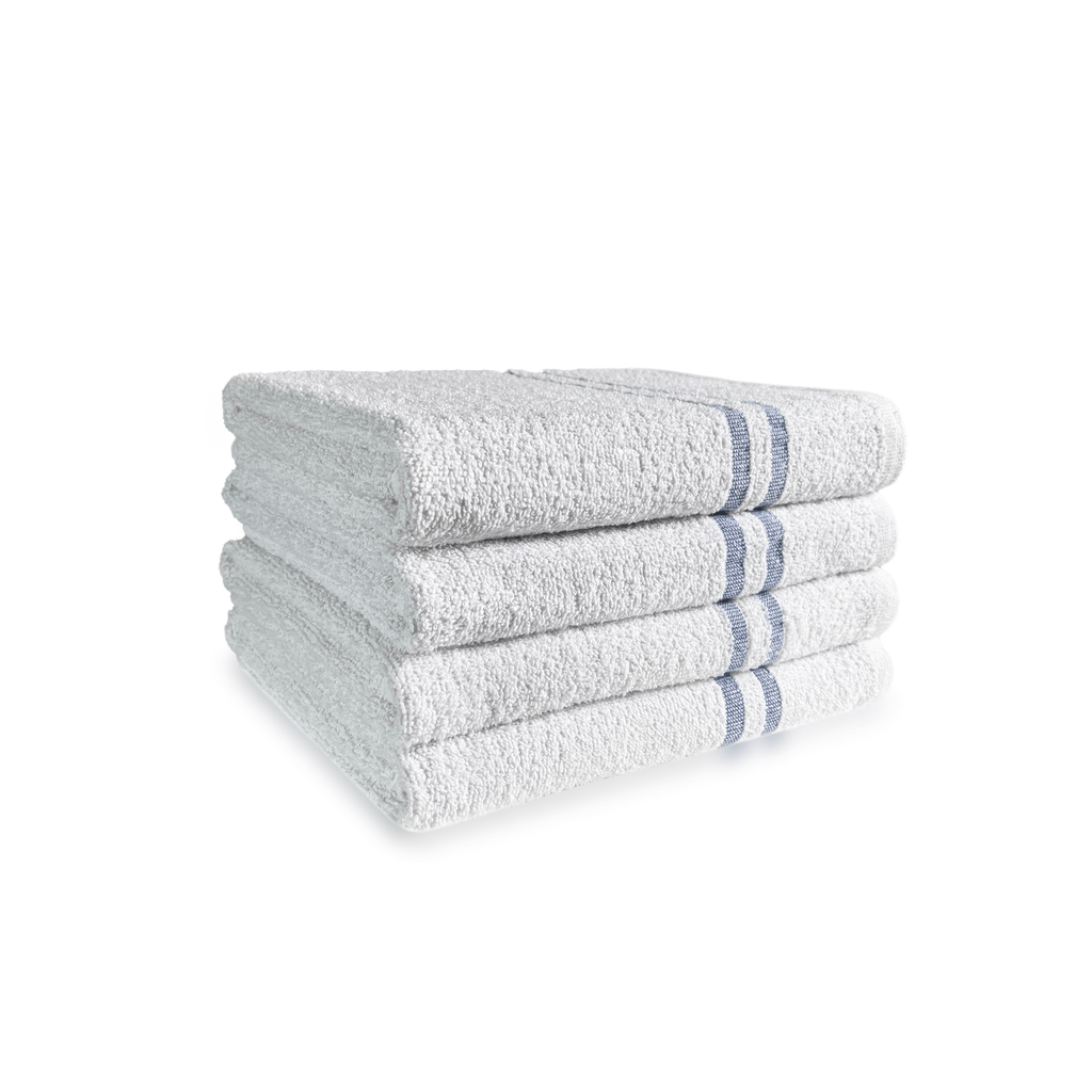 450 GSM 100% Cotton Blue Header Bar Leisure Bath Towels