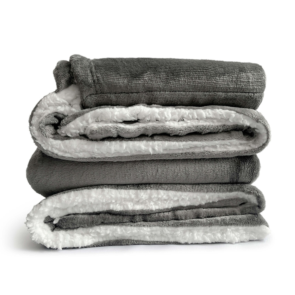 Double Layer Sherpa Hooded Blanket