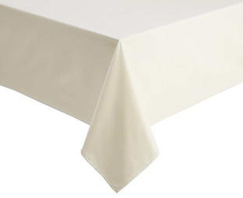 Easy Iron 100percent Polyester Plain White Tablecloths - Napkins 20 x 20 51 x 51 cm