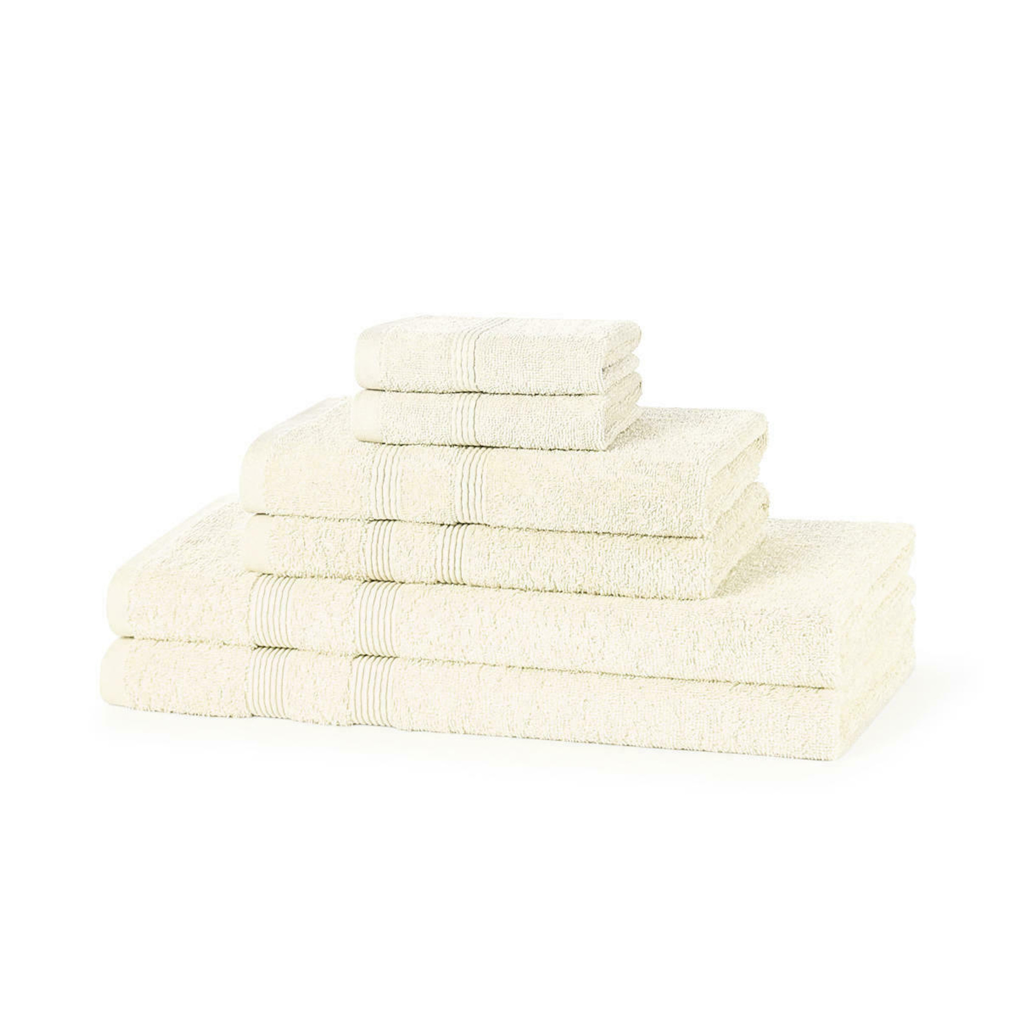Wholesale 6 Piece 500GSM Towel Bale Set 2 Face Cloths, 2 Hand Towels