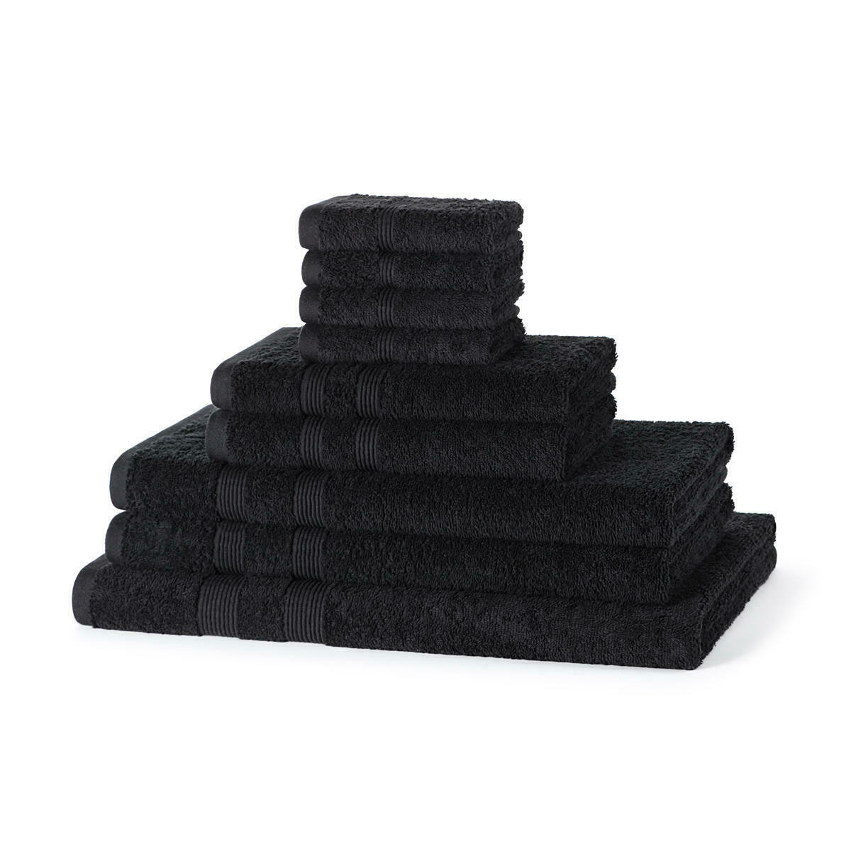 Wholesale 9 Piece 500GSM Towel Bale Set 4 Face Cloths, 2 Hand Towels