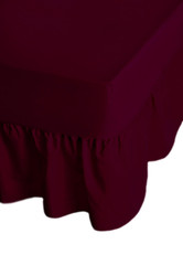 68 Pick Polycotton Wine Single Valance Sheet - Box of 25