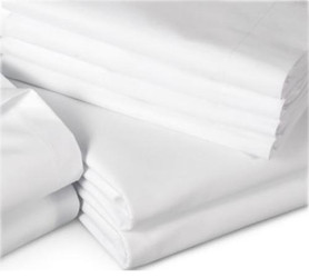 King Hotel Cotton Flat Sheets 20x20/60x60 - Single Piece