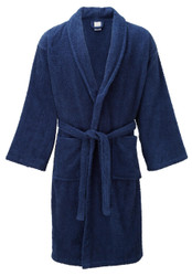 100percent Cotton Terry Towelling Bath Robes Navy Blue
