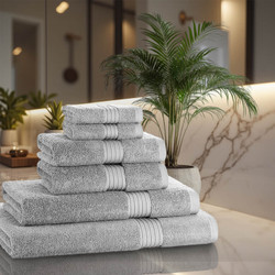 6 Piece 700GSM Towel Bale - 2 Face Cloths, 2 Hand Towels, 2 Bath Sheets