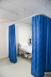 Cubicle Curtains Fire Retardant Thermal Insulated, Room Darkening Geometric Design, Double Sided Printed, Pencil Pleat (1 Panel)