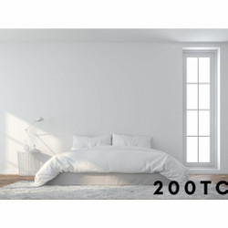 200TC 100% Cotton Duvet Cover Sets - Buttoned