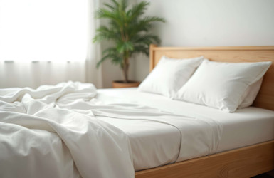 300TC 100% Cotton Fitted Sheets – Luxury White Bedding
