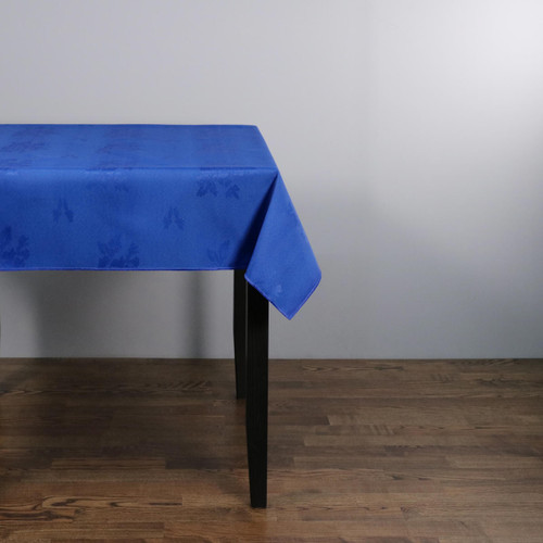 100percent Polyester Damask Rose Royal Blue Tablecloths - 90x90 229x229 cm