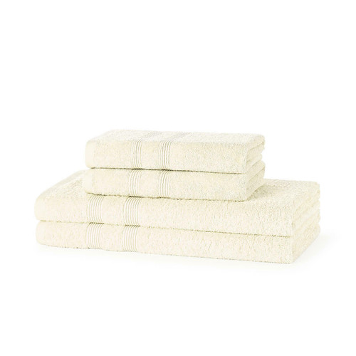 4 Piece 500GSM Towel Bale Set - 2 Hand Towels, 2 Bath Towels