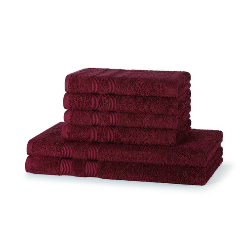 6 Piece 500GSM Towel Bale Set - 4 Hand Towels, 2 Bath Towels