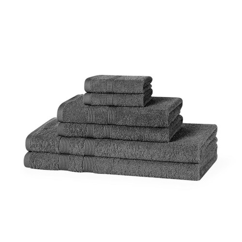 6 Piece 500GSM Towel Bale Set - 2 Face Cloths, 2 Hand Towels, 2 Bath Towels