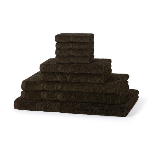 9 Piece 500GSM Towel Bale Set - 4 Face Cloths, 2 Hand Towels, 2 Bath Towels, 1 Bath Sheet