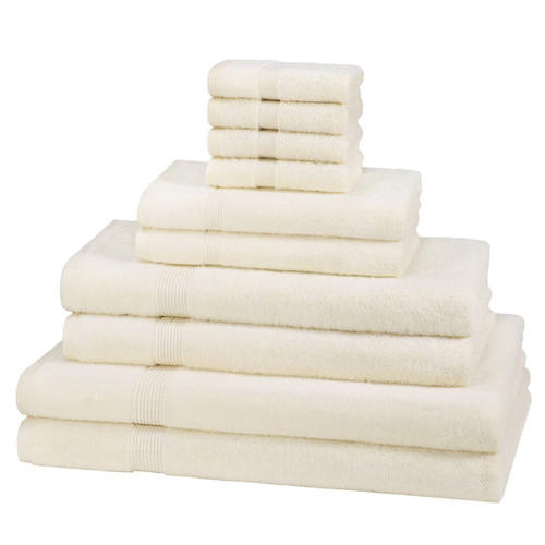 10 Piece 600GSM Towel Bale - 4 Face Cloths, 2 Hand Towels, 2 Bath Towels, 2 Bath Sheets