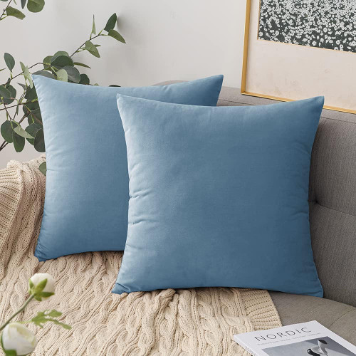 Set of 2 Cushions with Velvet Covers Included - 45x45 cm