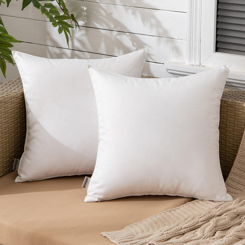 Set of 2 Outdoor Cushions with Waterproof Covers Included - 45x45 cm