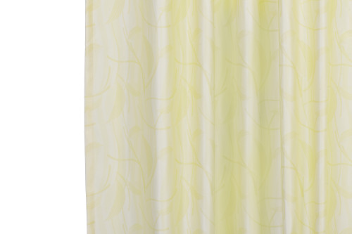 Antibacterial Cubicle Curtains Fire Retardant Thermal Insulated, Room Darkening Leaf Design, Double Sided Printed, Pencil Pleat (1 Panel)