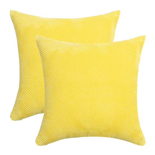 Set of 2 Cushions with Pine Corduroy Covers Included - 45x45cm