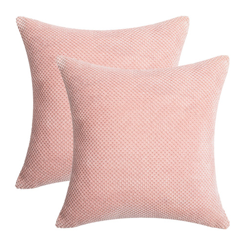 Set of 2 Cushions with Pine Corduroy Covers Included - 45x45cm