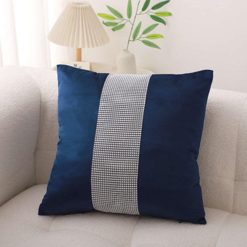 Quilted Velvet Cushion Cover 45x45 cm – Soft, Hotel-Inspired Accent