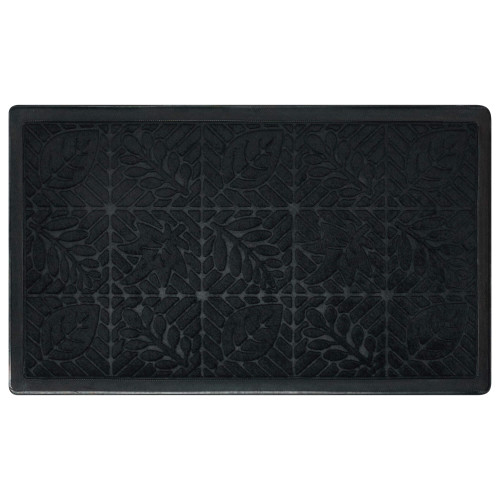 Premium Rubber Back Door Mats | Embossed Non-Slip Entrance Mats for Homes - Black
