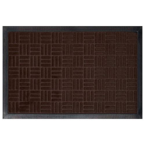Premium Rubber Back Door Mats | Embossed Non-Slip Entrance Mats for Homes - Brown