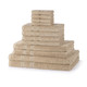 12 Piece 500GSM Towel Bale Set - 4 Face Cloths, 4 Hand Towels, 2 Bath Towels, 2 Bath Sheets