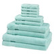 10 Piece 700GSM Bamboo Towel Set - 4 Face Cloths, 2 Hand Towels, 2 Bath Towels, 2 Bath Sheets