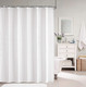 Stylish Satin Stripe Shower Curtain - Steel Eyelet
