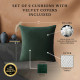 Set of 2 Cushions with Velvet Covers Included - 45x45 cm