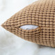 Set of 2 Cushions with Corn Corduroy Covers Included - 45x45 cm