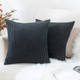 Set of 2 Cushions with Corn Corduroy Covers Included - 45x45 cm