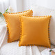 Premium Velvet with Pompom Cushion Covers - 45x45cm