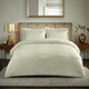 800 Thread Count Cotton Rich 2cm Sateen Stripe Duvet Cover Set  Cream