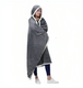 Double Layer Sherpa Hooded Blanket