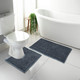 1000 GSM Chenille Chenille Microfibre Bath Mat & Pedestal Set