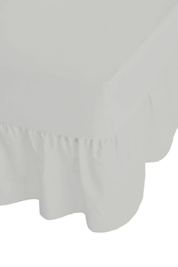 68 Pick Polycotton White Super King Valance Sheet - Box of 25