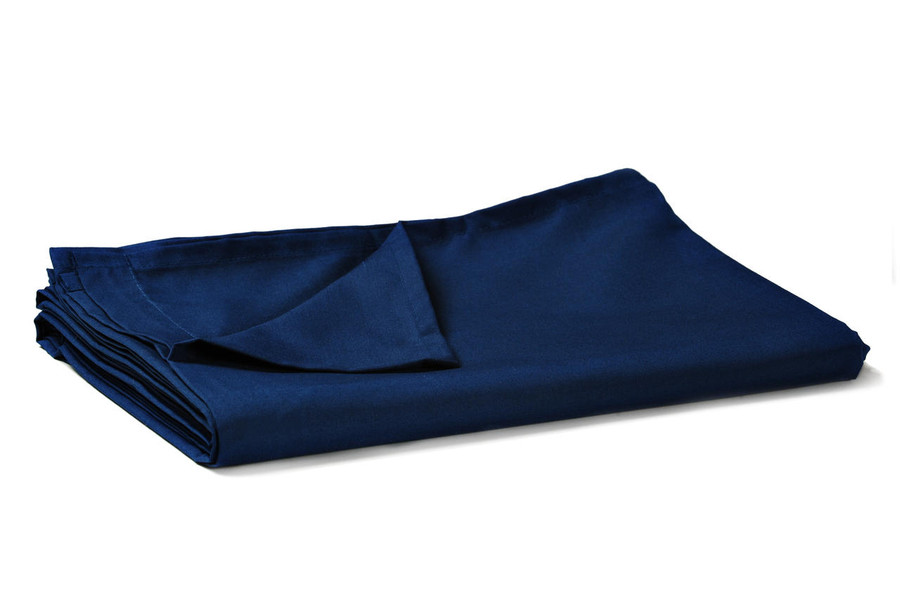 68 Pick Polycotton Navy Blue Single Flat Sheet - Pack of 5