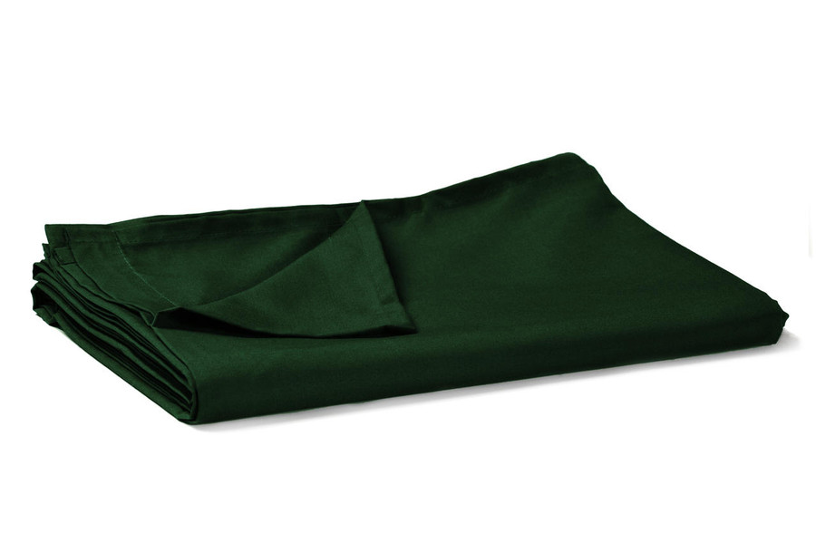 68 Pick Polycotton Dark Green Double Flat Sheet - Single Piece