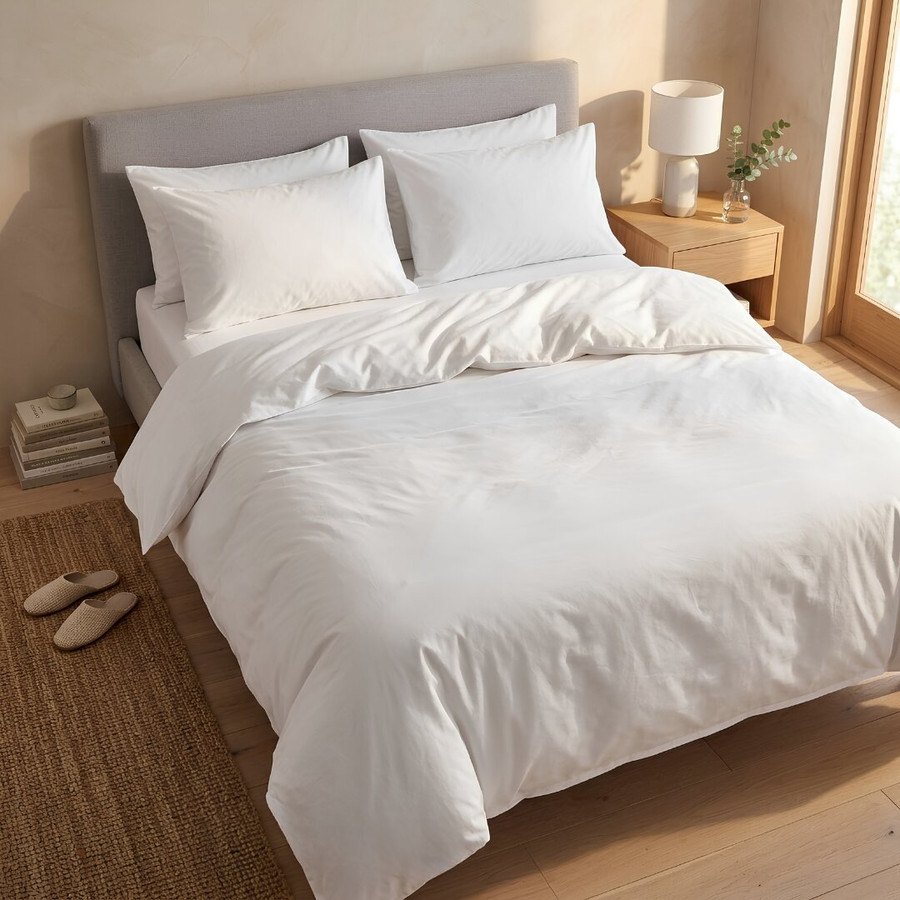 white-100-percent-cotton-200-thread-count-flat-sheet-pillowcase-set
