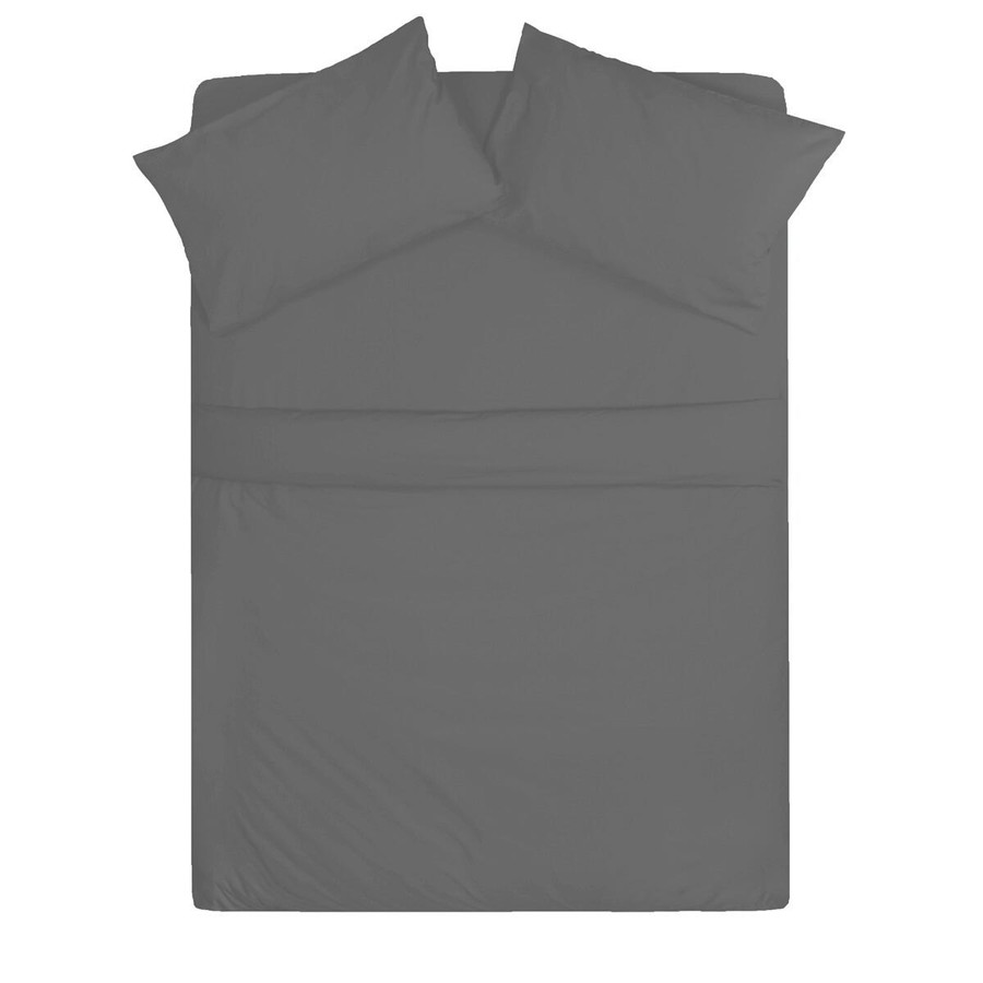 144 TC Polycotton Grey Complete Bedding Set