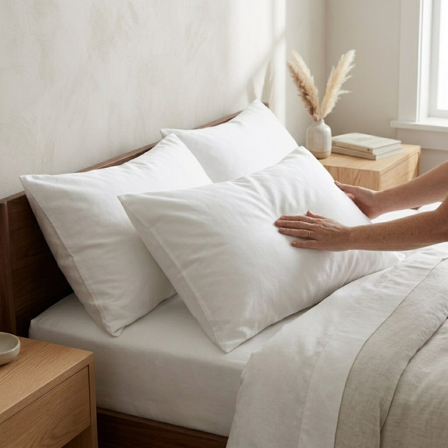 white-cotton-sateen-flat-sheet-on-bed-showing-soft-smooth-drape-and-sheen