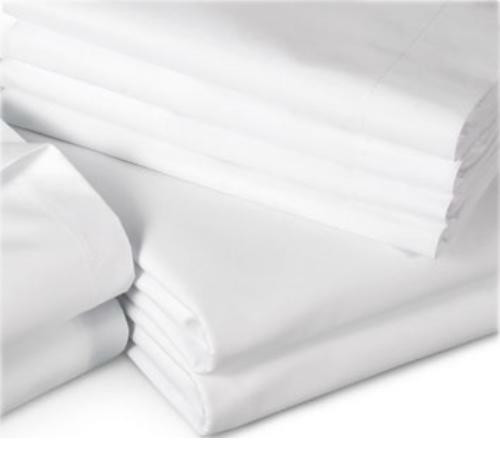 Double Hotel Cotton Rich Flat Sheets - Single Piece