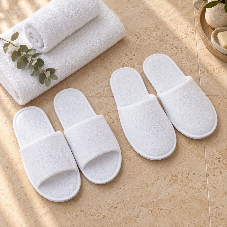 Towelling Hotel Slippers