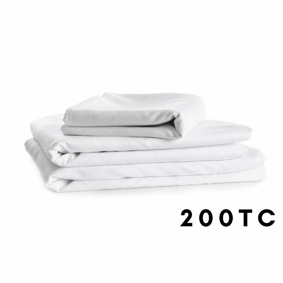 200TC 100percent Cotton - Percale Flat Sheets