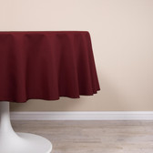 Easy Iron Plain 100percent Polyester Round Tablecloths