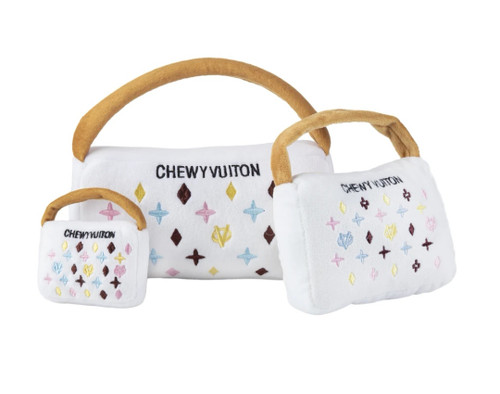 White Chewy Vuitton Handbag
